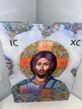 Load image into Gallery viewer, Free standing X-Large Jesus Icon w/ Gemstones - Ready to ship ONE OFF PIECE