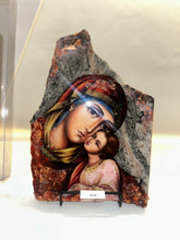 Load image into Gallery viewer, Marble Mother Mary &amp; baby Jesus Icon - ready to ship