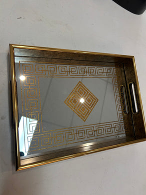Greek key Mirror tray