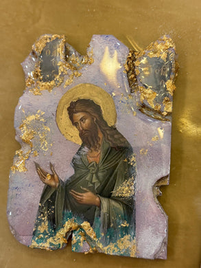 Saint John the Baptist icon  xsmall ready to ship