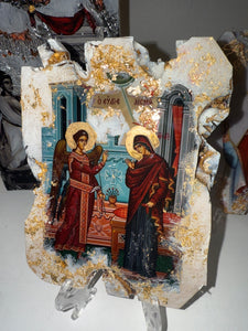 Evangelismo to  Theotokou  small icon ready to ship