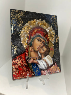 Mother Mary & baby Jesus Icon - Ready to ship (one available)