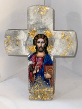 Load image into Gallery viewer, Jesus Christ icon freestanding cross ready To ship