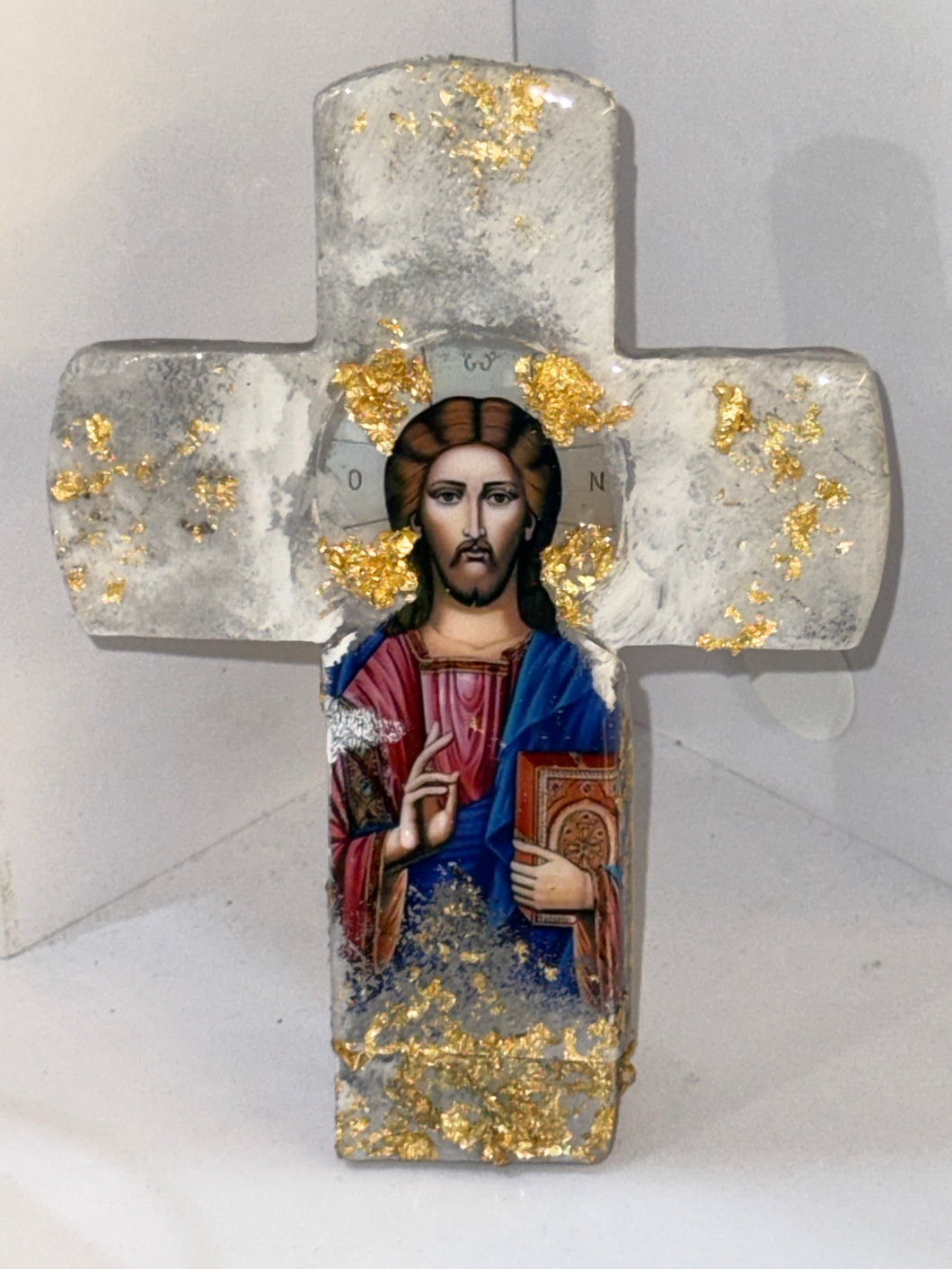 Jesus Christ icon freestanding cross ready To ship