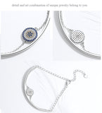 925 Sterling silver evil eye bracelet