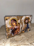 Mother Mary & Jesus Christ block - religious icon