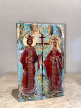 Load image into Gallery viewer, Saint Konstantino &amp; Saint Eleni freestanding block- religious icon