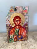 Freestanding Archangel Gabriel religious icon -