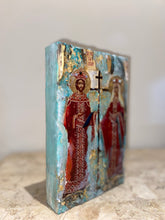 Load image into Gallery viewer, Saint Konstantino &amp; Saint Eleni freestanding block- religious icon