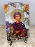 CUSTOM REQUEST ORDER - PICK ANY SAINT icon wooden  SIZE SMALL RECTANGULAR